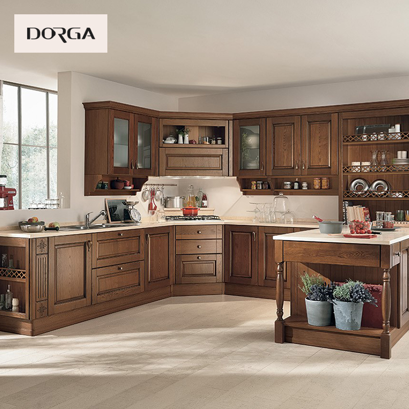 成都 整体实木橱柜定制北欧设计厨房厨柜定做开放式全屋家具订做