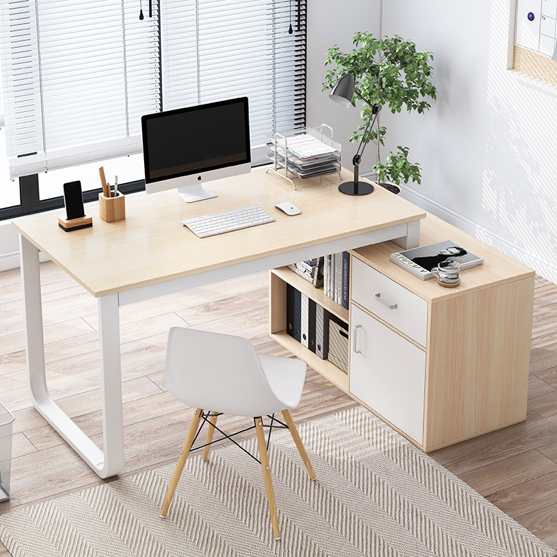 电脑桌转角书桌单人L型简约现代办公桌椅组合工位办公室简易桌子