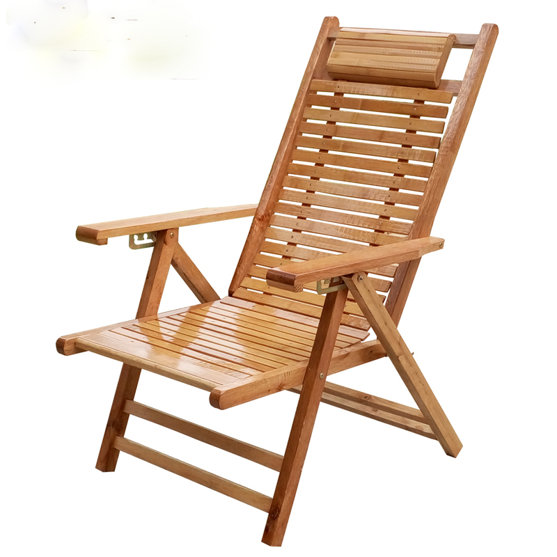折叠椅竹躺椅摇椅家用午休凉椅老人午睡老式椅阳台实木靠背椅夏季
