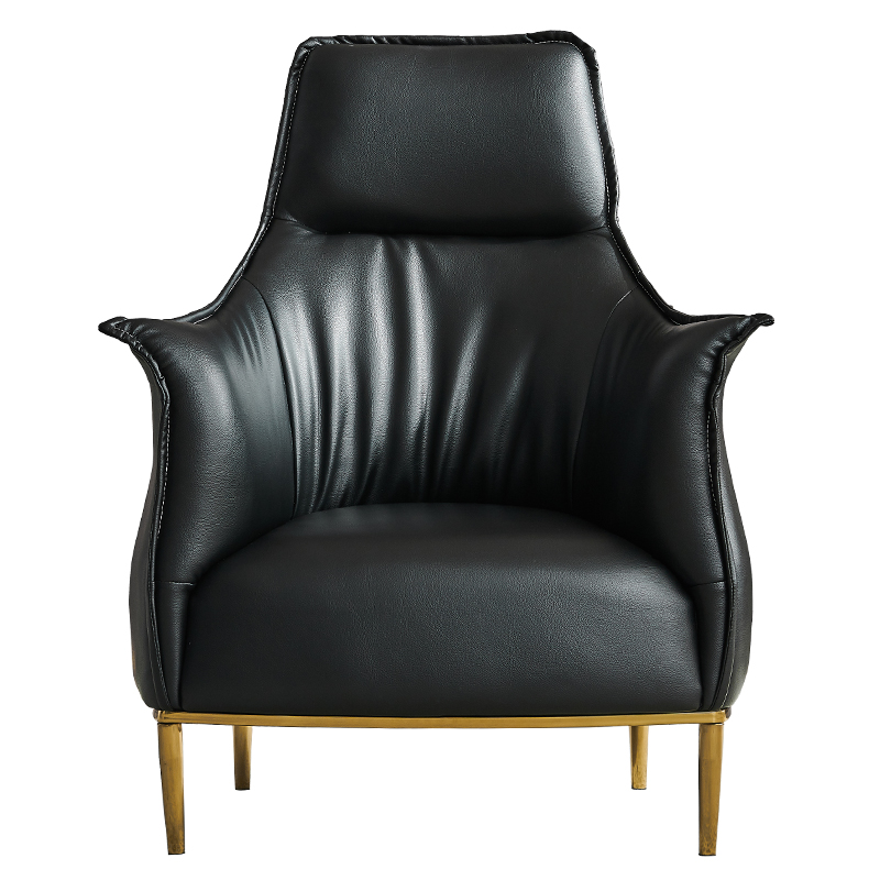 高背沙发椅北欧老虎椅现代简约单人沙发客厅休闲椅卧室单人皮沙发