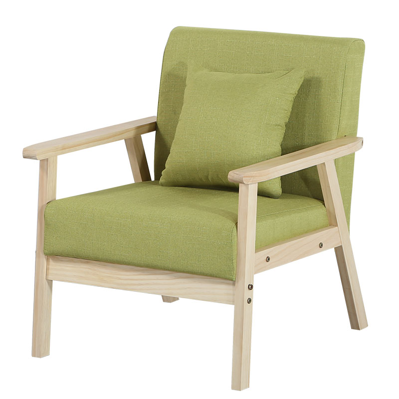 沙发椅子简易小户型现代简约实木服装店单双三人座出租房卧室客厅